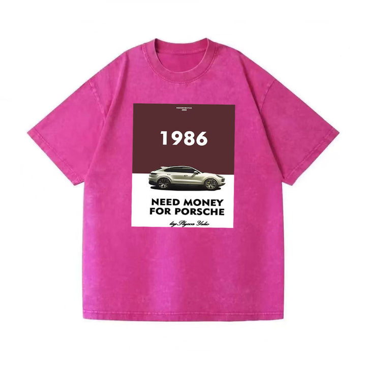 Dame T-shirt med nostalgisk automobil og humoristisk slogan Stilla