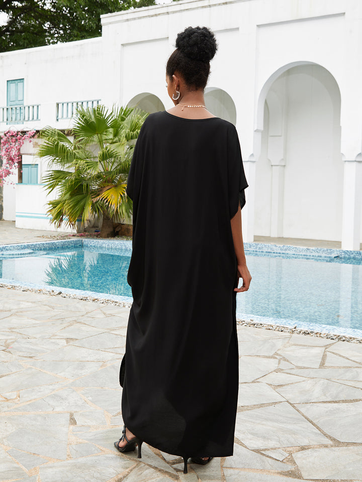 Dame Kaftan med blomstret broderi og elegant snit Stilla