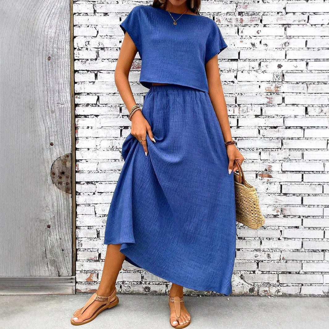 Dame Maxi-kjole med cropped overdel og afslappet snit Stilla