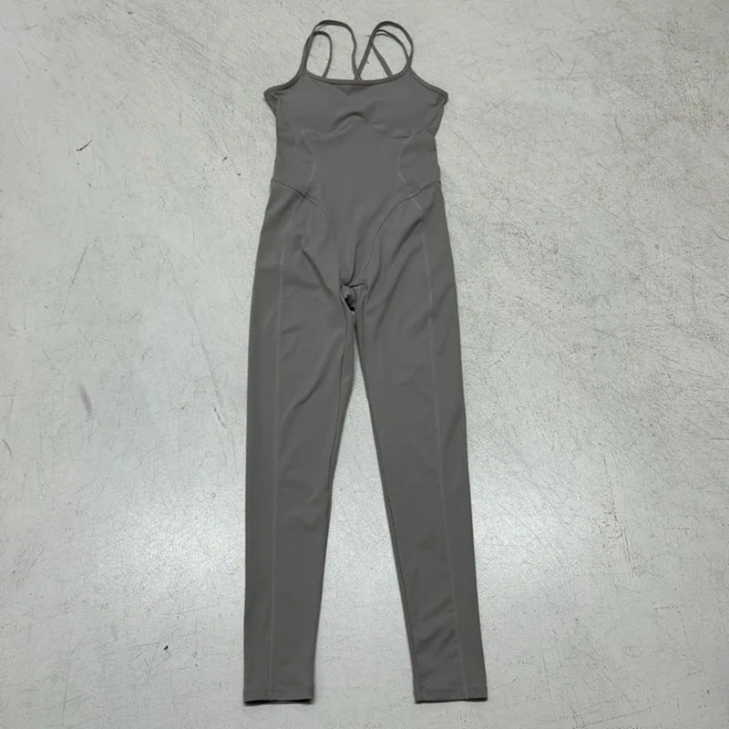Dame Sporty jumpsuit med justerbare stropper og tætsiddende snit Skovae