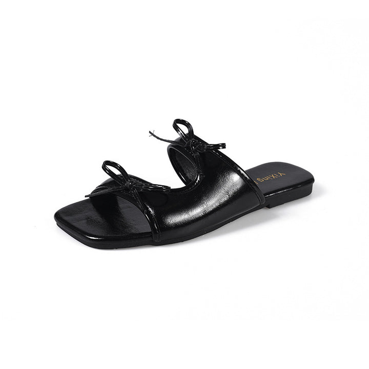 Femme Open-Toe Slide Sandaler med Sløjfedetalje Stilla