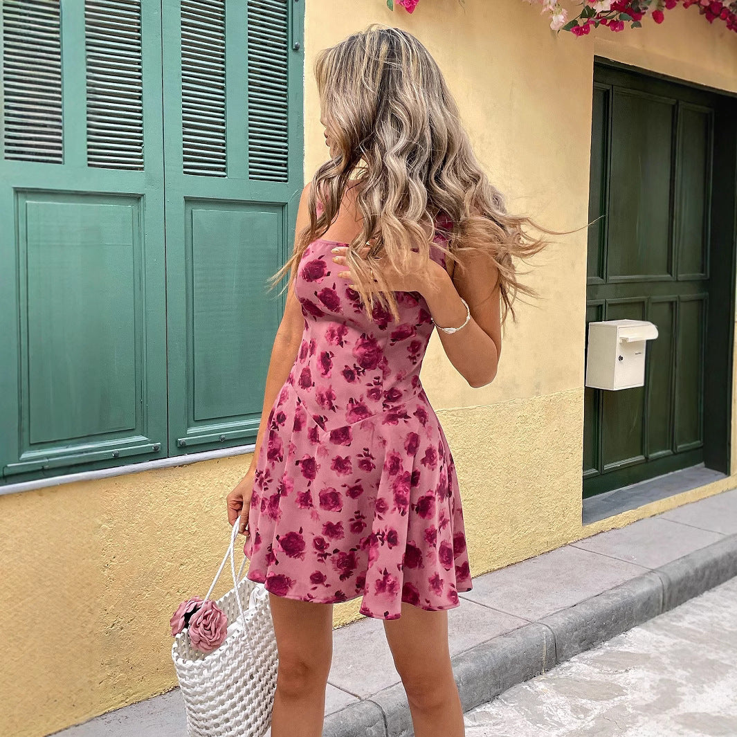 Dame sommerkjole med blomsterdesign Stilla