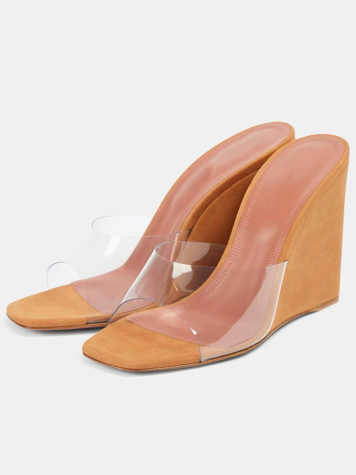 Femme Transparent kilehælsandaler  Stilla
