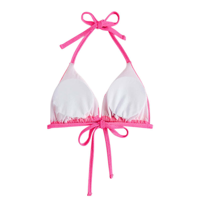 Dame trekant-bikini-top med raffineret indpakningsdesign og elastisk underbånd Skovae