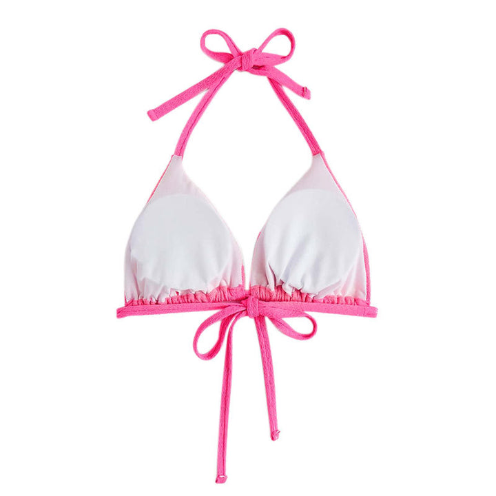 Dame trekant-bikini-top med raffineret indpakningsdesign og elastisk underbånd Skovae