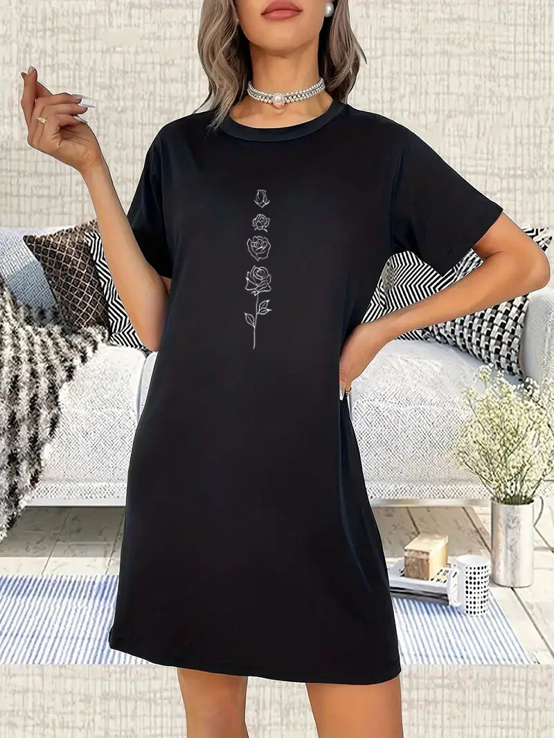 Dame Oversized T-Shirt med inspirerende tekst og iøjnefaldende grafisk design Skovae