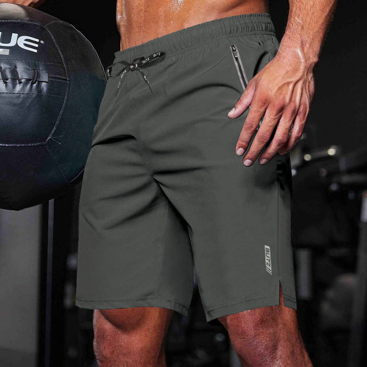 Herrer sportsshorts med sidelommer med lynlås og elastisk talje Stilla