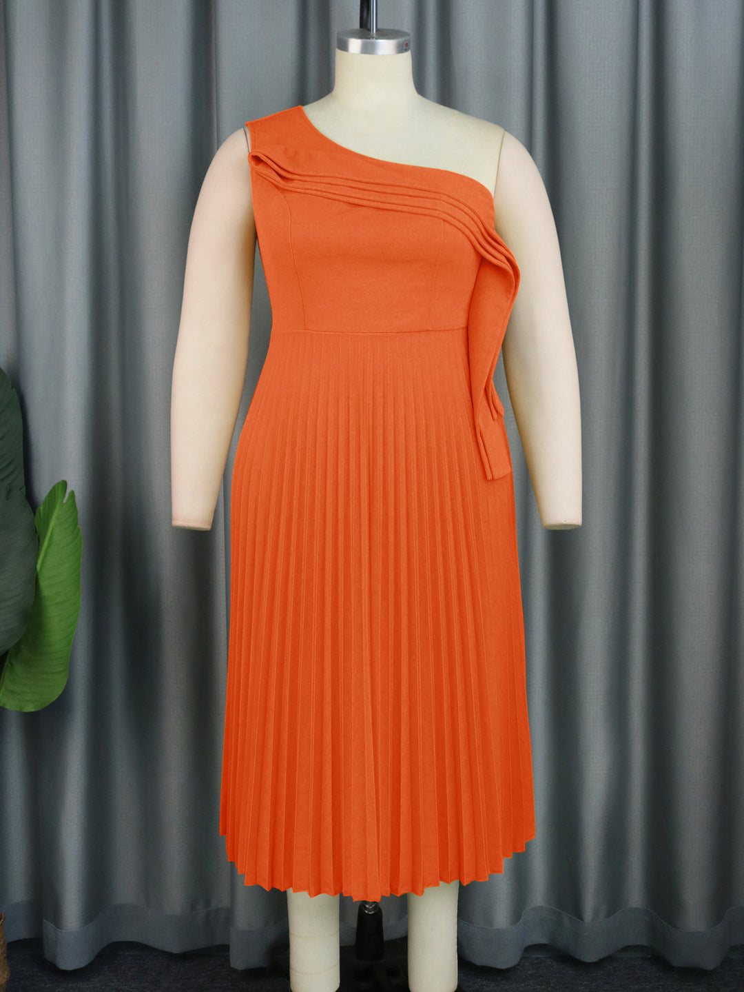 Dame Elegant sommerfugl kjole med asymmetrisk ruffles design Skovae