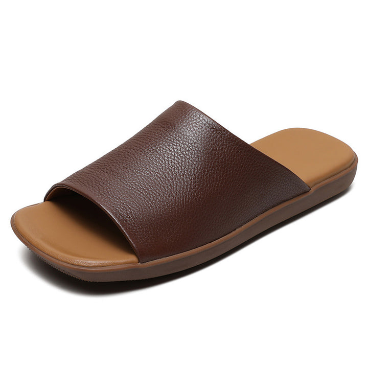 Herre Læder Slide Sandaler Stilla