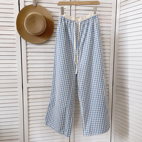 Femme Relaxed Fit Gingham Lounge Bukser Stilla