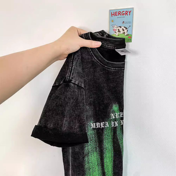 Dame Oversized T-shirt med kreativt grafisk design Stilla