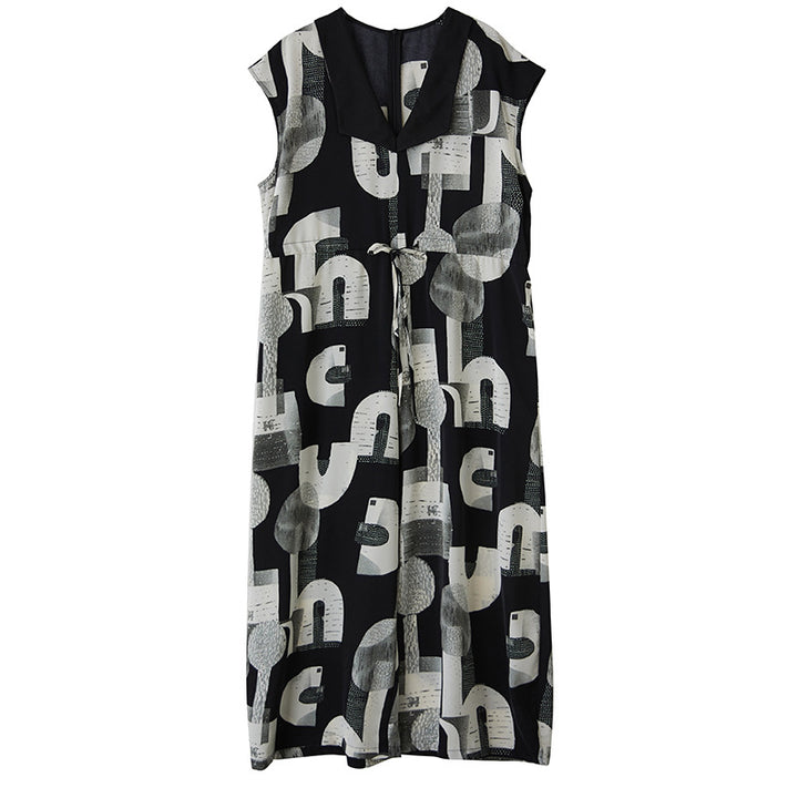 Dame Relaxed Fit Grafik Maxi Kjole Stilla