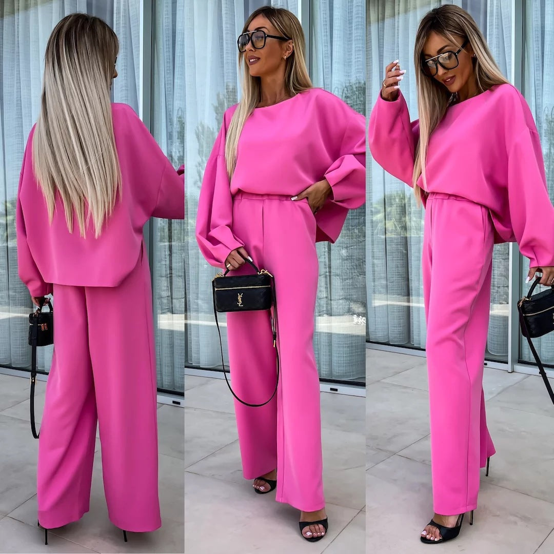 Kvinders elegante jumpsuit med brede ben og voluminøse ærmer Skovae