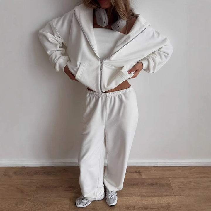 Kvinder casual hoodie og joggingbukser sæt Skovae