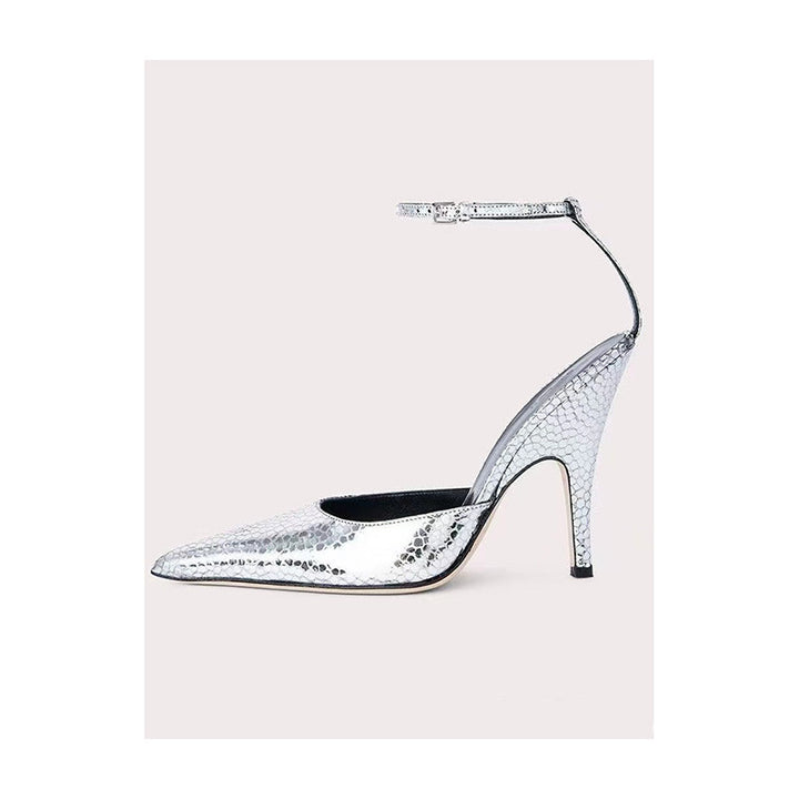Femme Spidse Tå Slingback Hæl Mules Stilla
