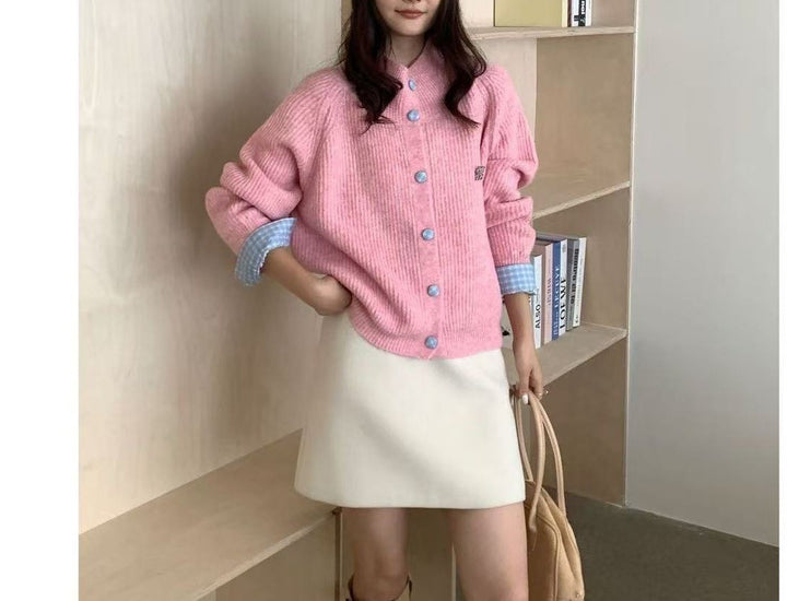 Kvinder Fashionable Cardigan med Noble Knap Detaljer Stilla