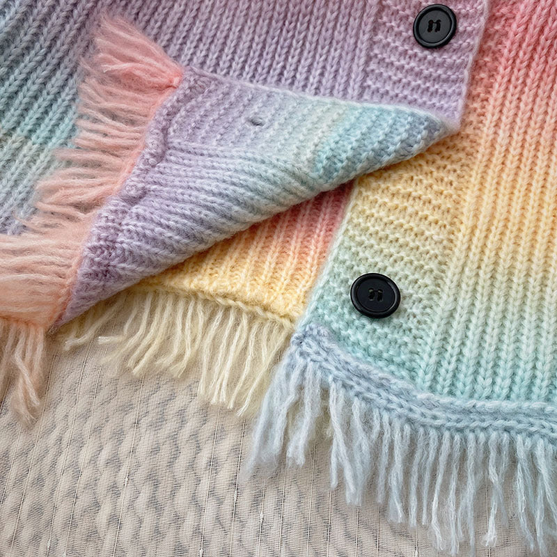 Femme Fryns-detalje Strik-cardigan Stilla