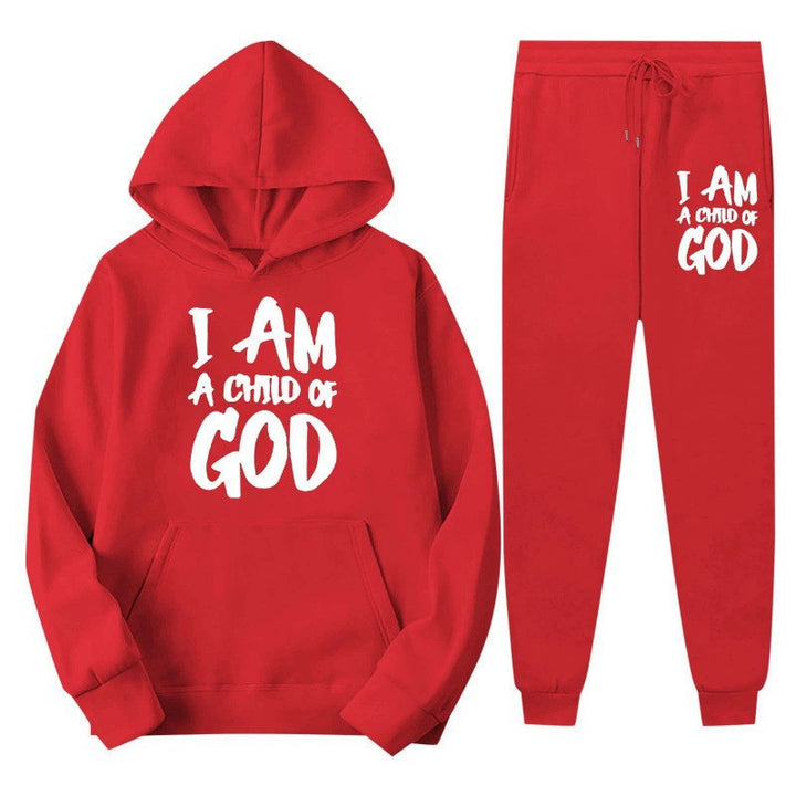Kvinders hoodie sweatshirt med urban skrift og komfortable bukser Skovae