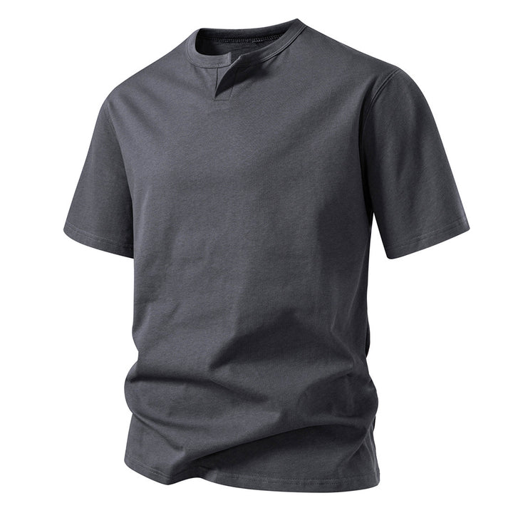 Herrer Elevated Collar Kortærmet T-shirt Stilla