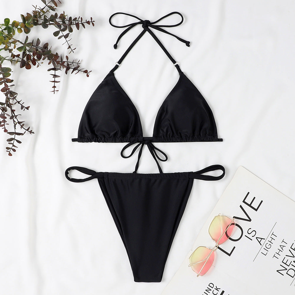 Dame Minimalistisk Trekant-Bikini-Sæt Stilla