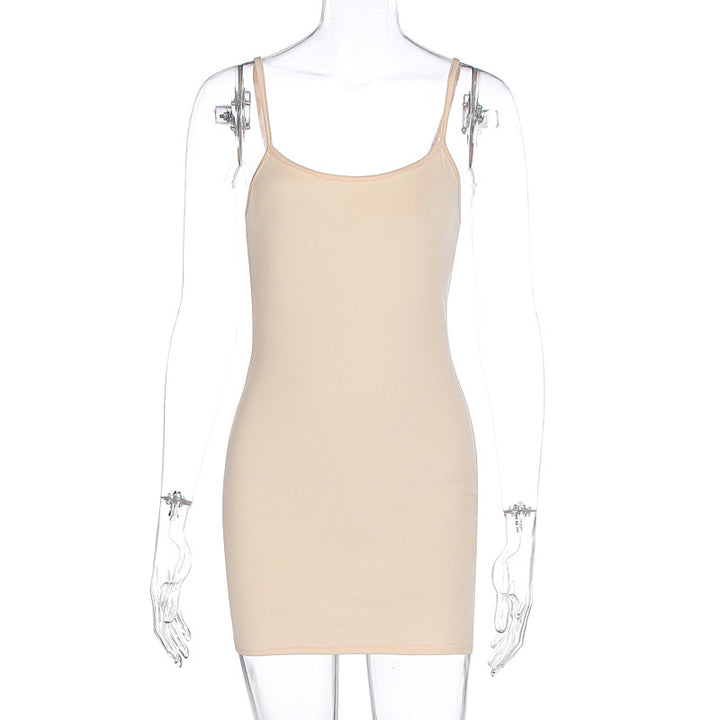 Dame Bodycon Kjole med justerbare stropper Skovae