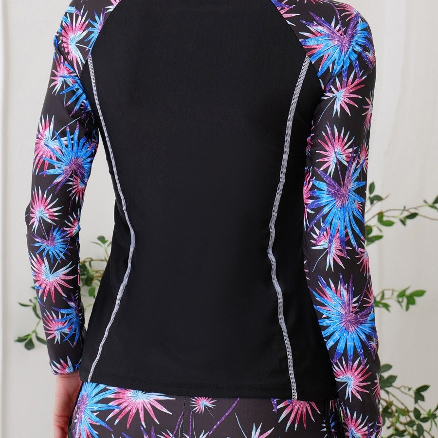Dame Sporty Surfdragt med UV-beskyttelse og farverige accenter Stilla