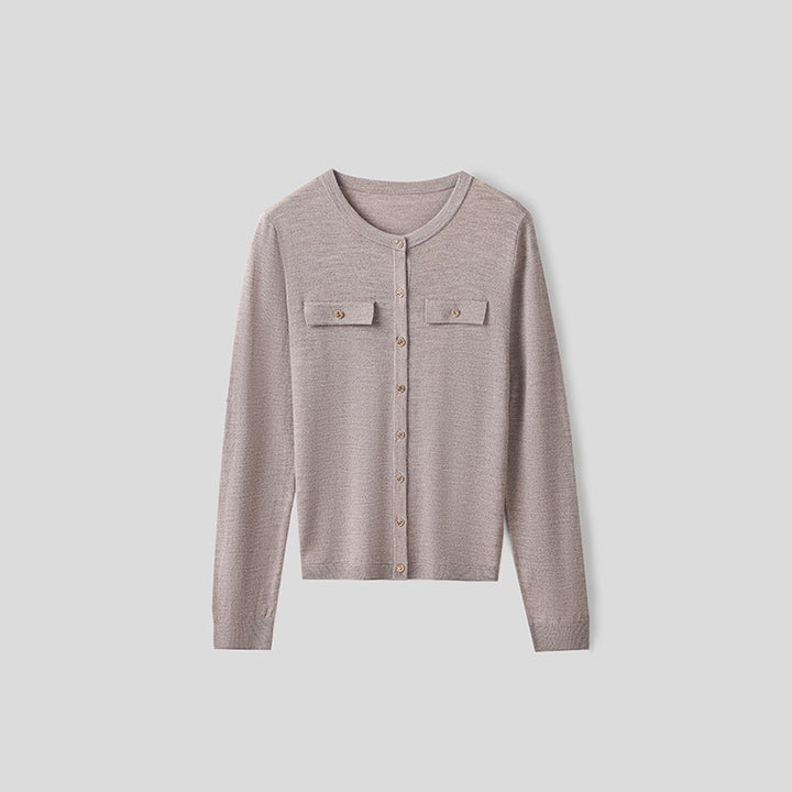 Dame Klassisk Knap-Front Cardigan Stilla