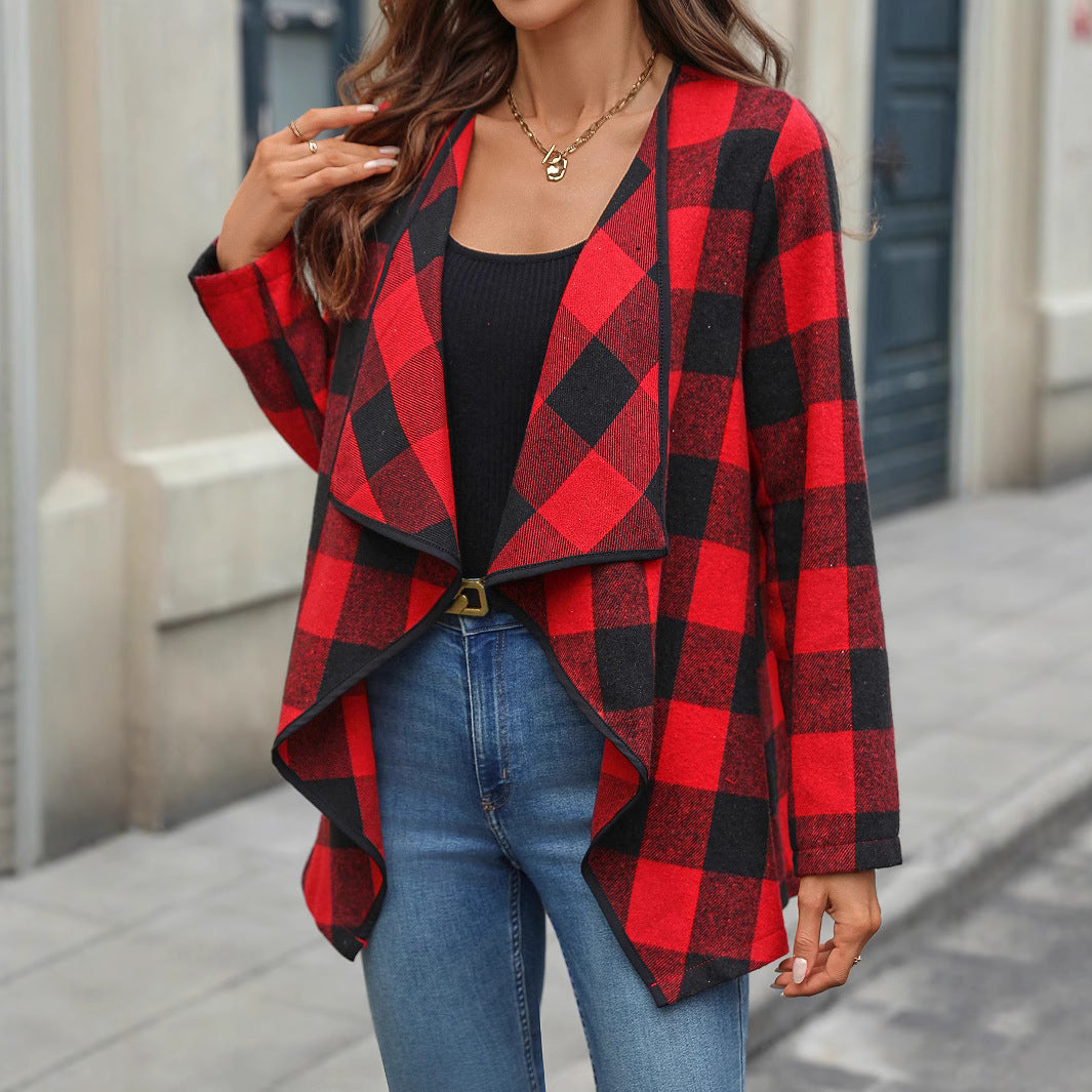 Dame Bølge-Rutete Cardigan Stilla