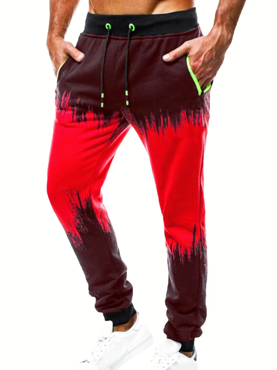 Herrer sporty joggingbukser med moderne farvegradient-effekter Stilla