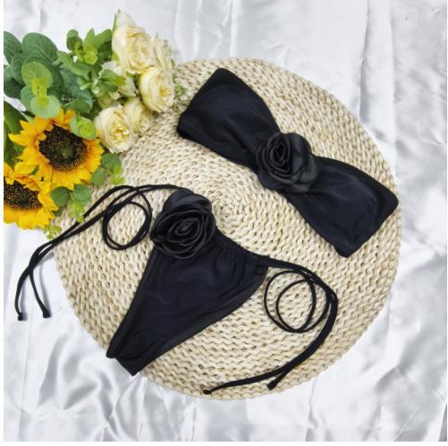 Femme Floral Dekoreret Bikini Sæt Stilla