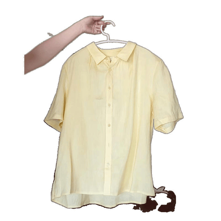 Femme Relaxed Fit Button-Up Skjorte og Flared Maxi Nederdel Sæt Stilla