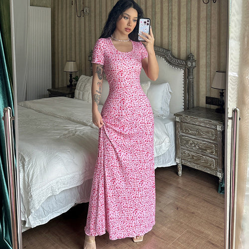 Dame Maxikjole med blomstermønster Skovae