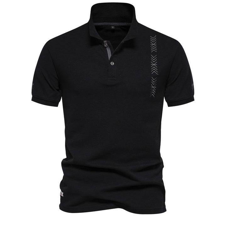 Herrer Poloshirt med raffineret strukturmønster og modisch krave Stilla