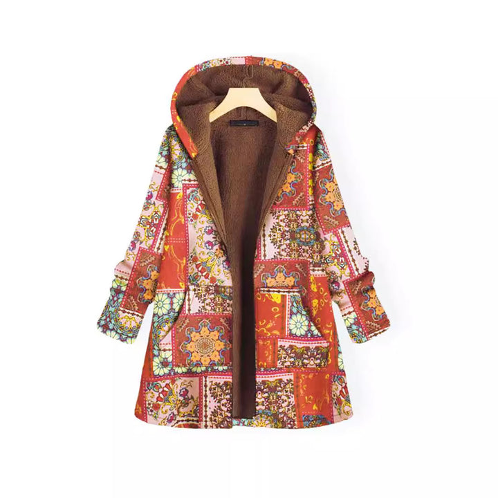 Femme Komfortabel Patchwork Hættejakke Stilla