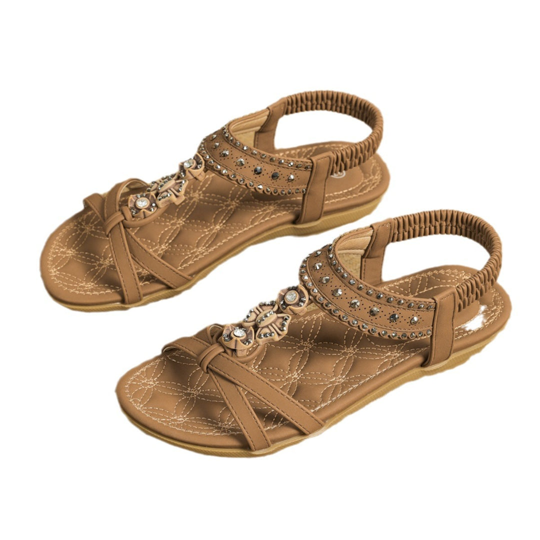 Dame behagelige sandaler med elegante smykkedetaljer Stilla