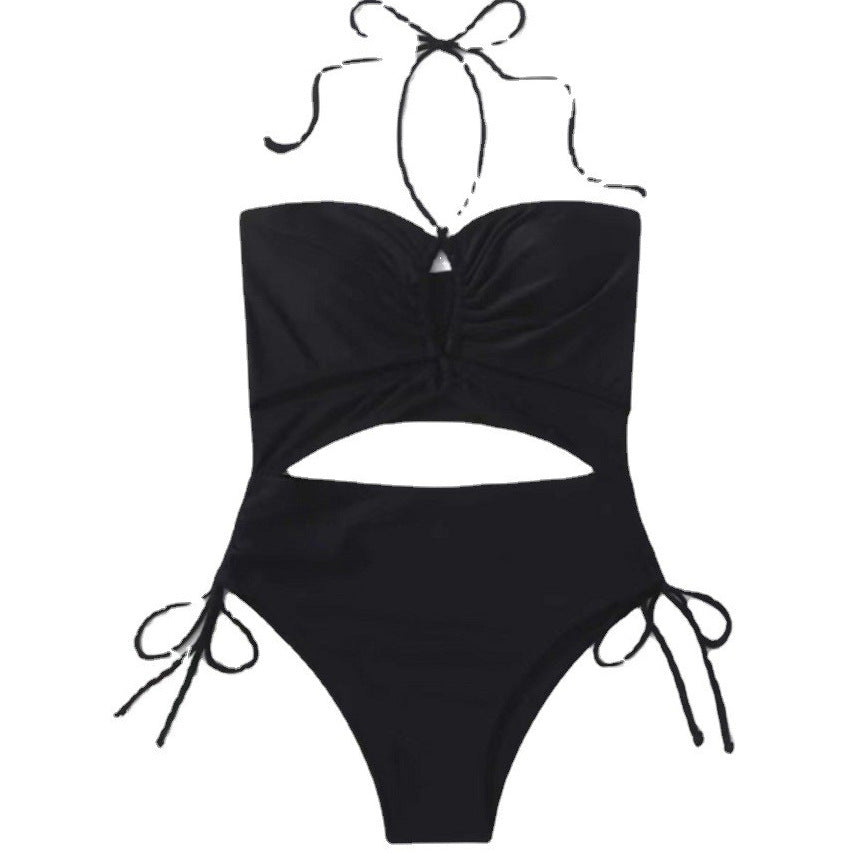 Dame-einteiler badedragt med sexy cut-outs og X-kors stropper Stilla