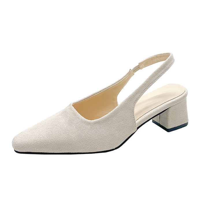 Dame Elegant Slingback Blockhæl Mules Stilla