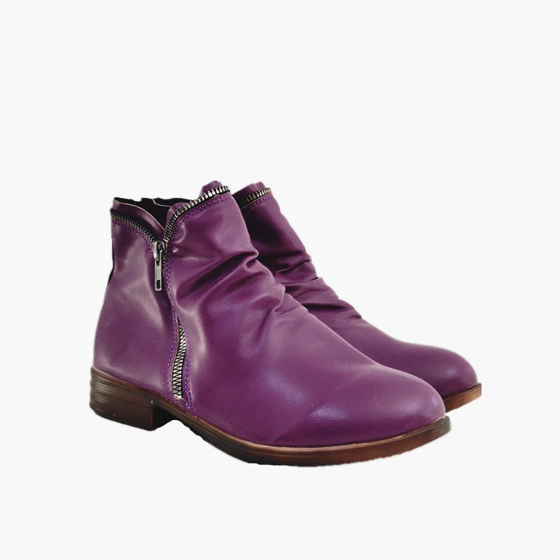 Dame støvler med moderigtig lynlås og elastisk silhuet Stilla