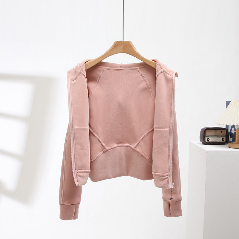 Kvindernes sporty zip hoodie med hyggeligt foer Stilla
