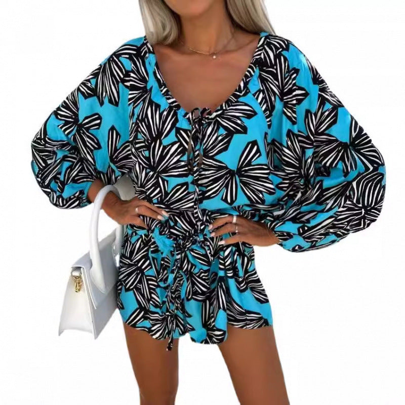 Dame Tropical Print Overalls Stilla