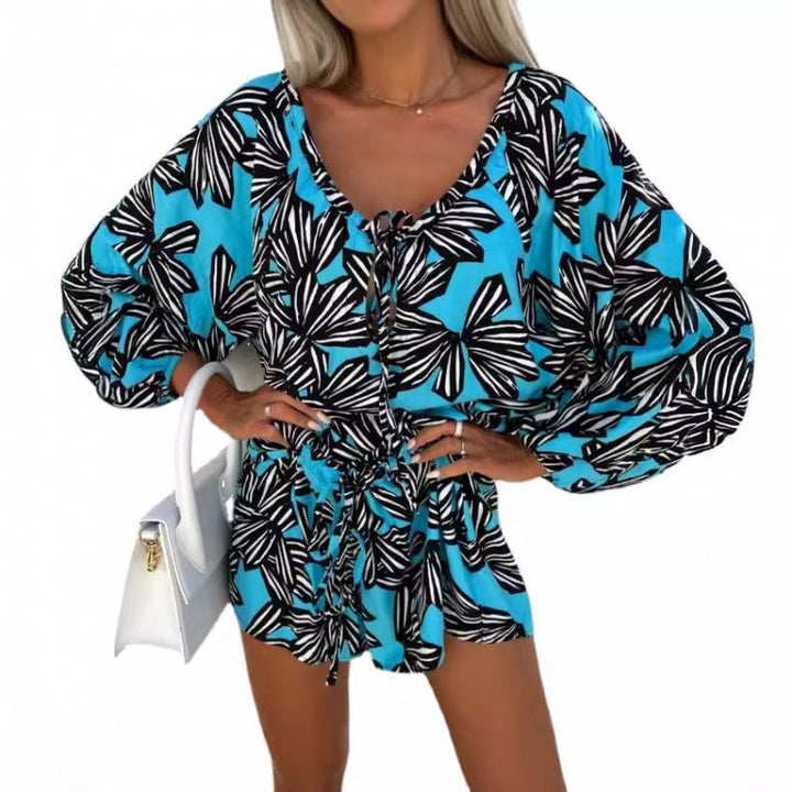 Dame Tropical Print Overalls Stilla