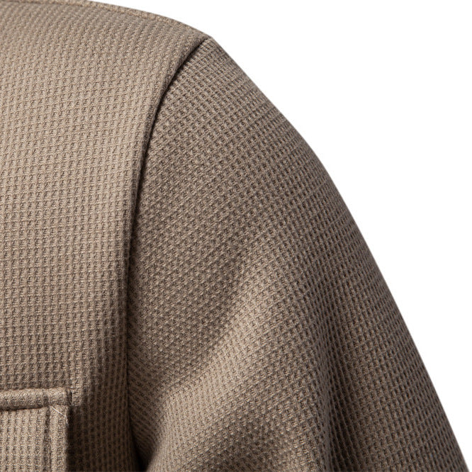 Herrer quiltet Overshirt med høj krave og praktisk brystlomme Stilla
