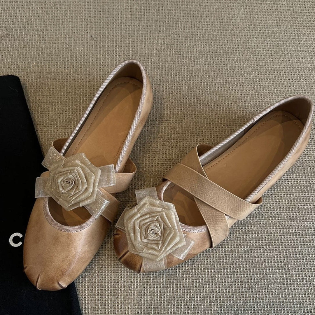 Dame Elegante Blomster Flade Sko Stilla