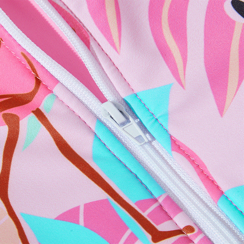 Dame Surfdragt med UV-beskyttelse og farverigt Flamingo-design Stilla