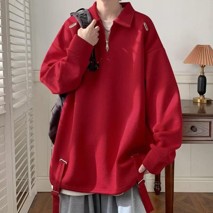 Damer Sporty Pullover med moderne ståkrave og funktionel lynlås Stilla