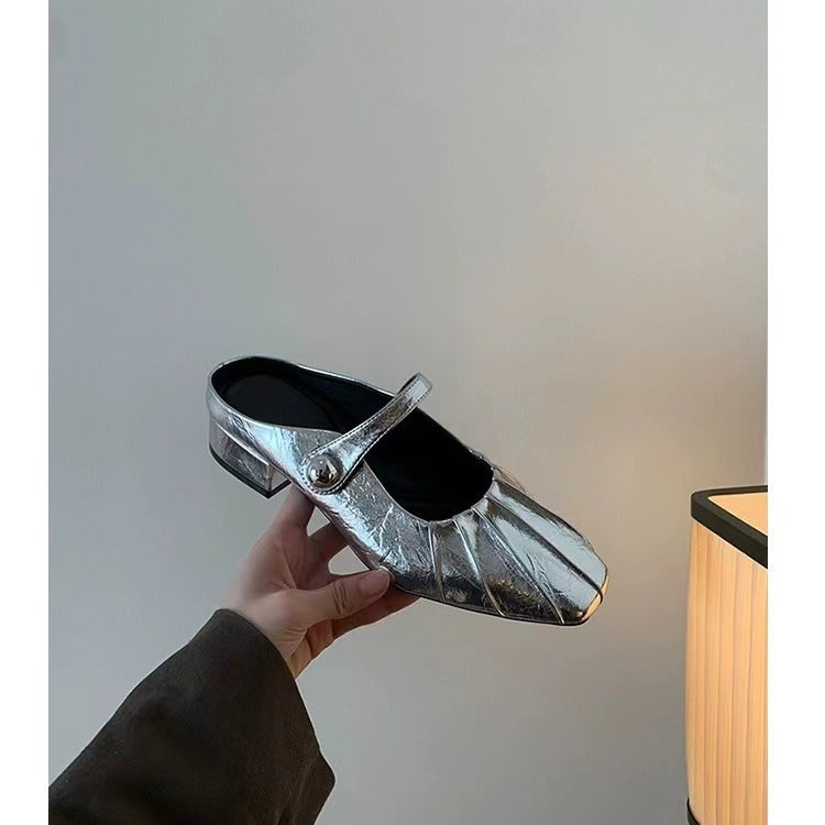 Dame elegante Mary Jane Ballerinas med præget detalje Stilla