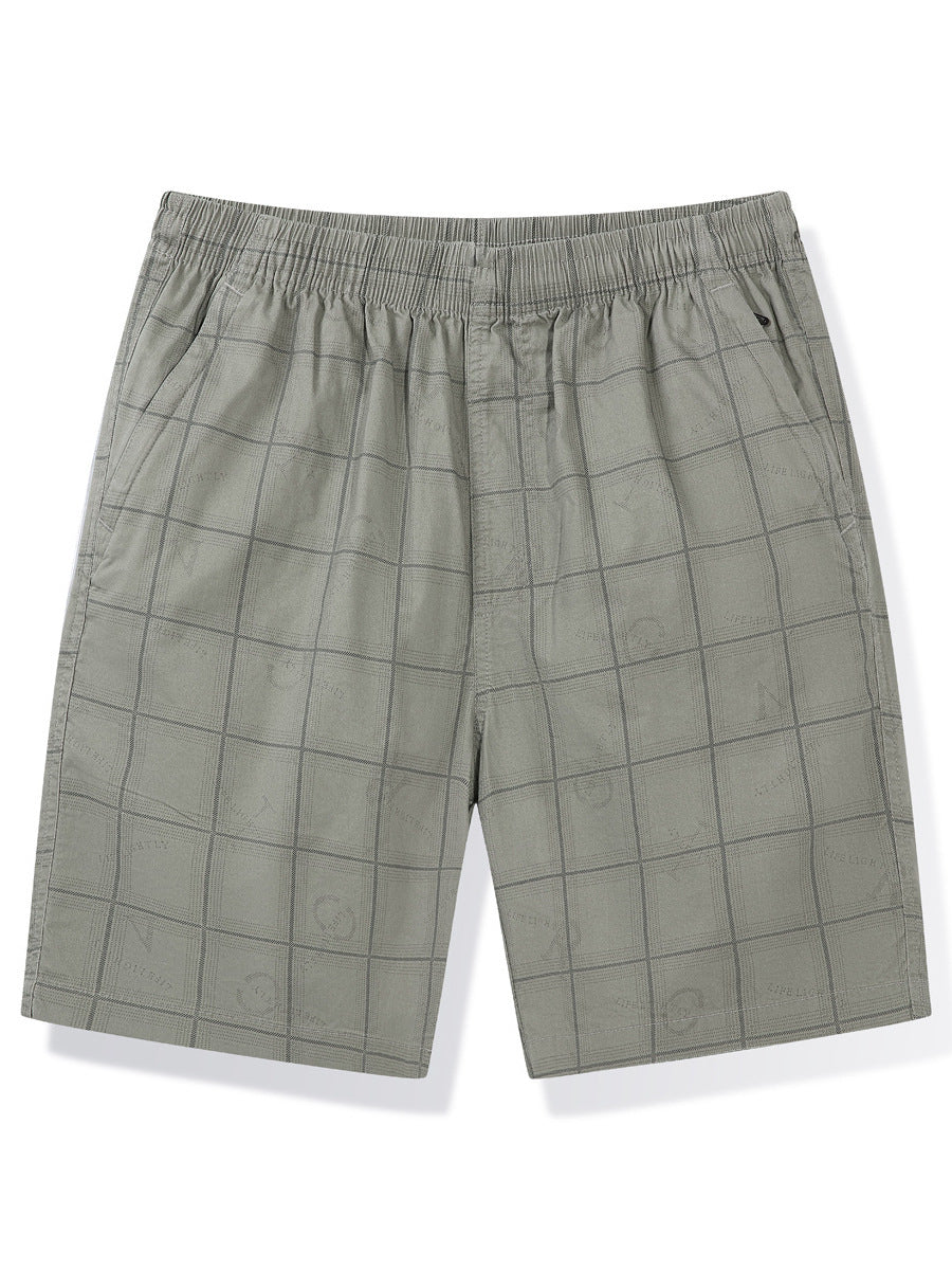 Herrer casual shorts i moderne ternet mønster Stilla