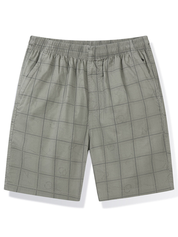 Herrer casual shorts i moderne ternet mønster Stilla