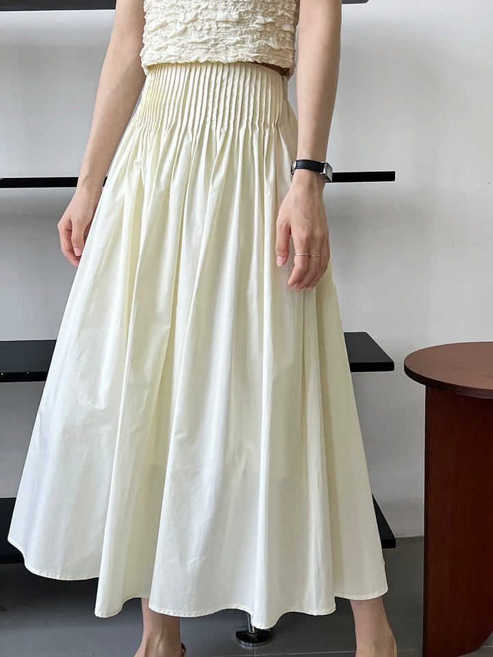 Stilla | Højtsiddende Midi Skirt