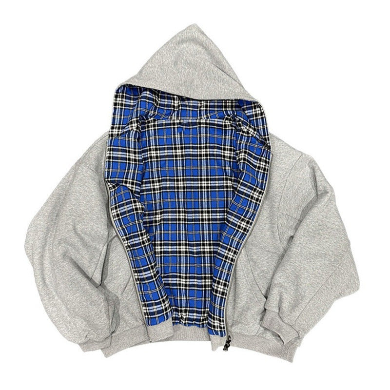 Kvinders afslappede hoodie-jakke med ternet for Stilla